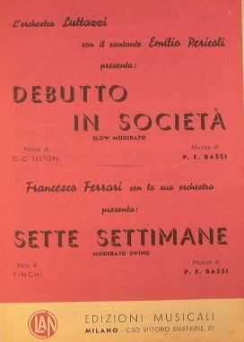 Debutto in Società ( slow moderato ) - Sette Settimane ( moderato swing