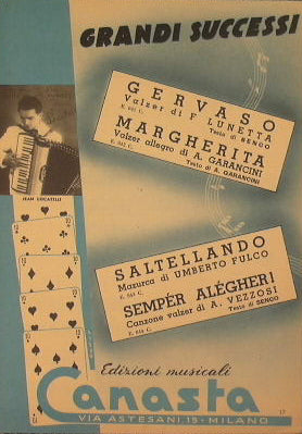 Gervaso (vals) - Margherita (allegro vals) - Saltellando (mazurka) - Semper Alegher (canción de vals)