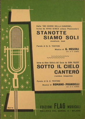 Stanotte siamo soli ( medium fast ) - Sotto il cielo canterò ( rumba beguiine )