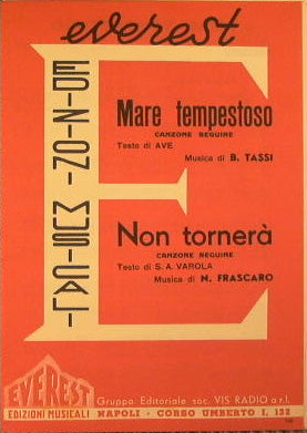 Mare tempestoso ( canzone beguine ) - Non tornerà ( canzone beguine )