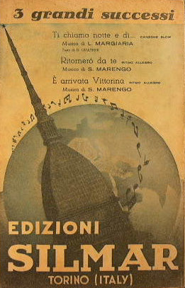 Ti chiamo notte e di ( canzone slow ) - Ritornerò da te ( ritmo allegro ) - E' arrivata Vittorina ( ritmo allegro )