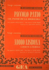 Piccolo Patio ( tango canzone ) - Addio Lisbona ( tango canzone )