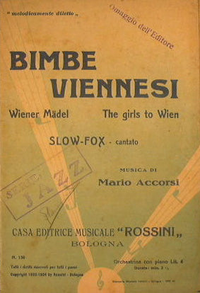 Chicas vienesas (wiener Madel) (Las chicas de Viena) (zorro lento cantado)