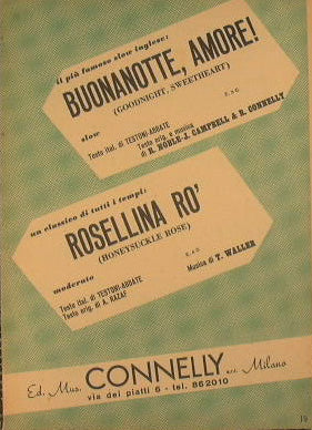 Buonanotte Amore (goodnight sweetheart) (slow) - Rosellina Rò (honeysuckle rose) (moderate)