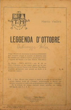 Leggenda D'Ottobre ( intermezzo valse )