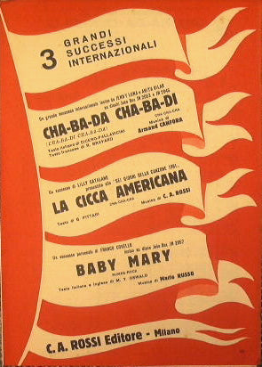 Cha ba da Cha ba di (Cha ba di Cha ba da) (cha cha cha) - El trasero americano (cha cha cha) - Baby Mary (rumba rock)