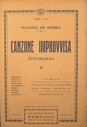 Canzone Improvvisa (intermezzo) (allegretto grazioso)