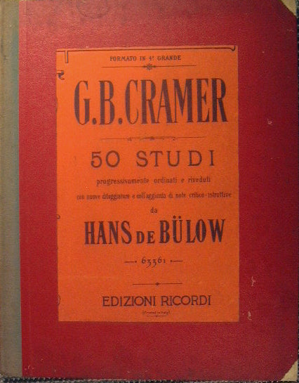 50 studies progressively ordered and revised with new fingerings and with the addition of critical-instructive notes by Hans de Bulow