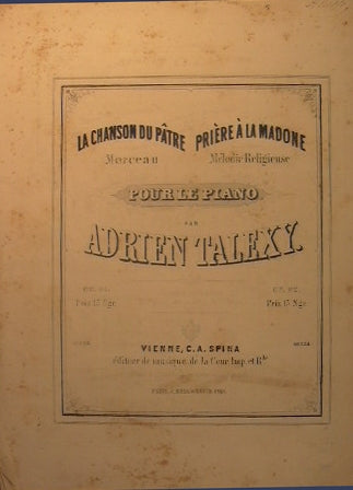 Priere a la madone ( melodie religieuse ) ( grave )