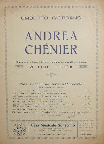 Andrea Chénier. Lettura dei versi