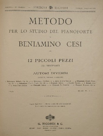 Miscellany of piano scores