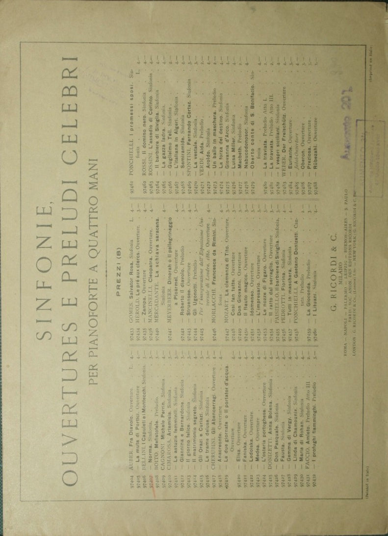 Sinfonie, ouvertures e preludi celebri. Norma - Sinfonia