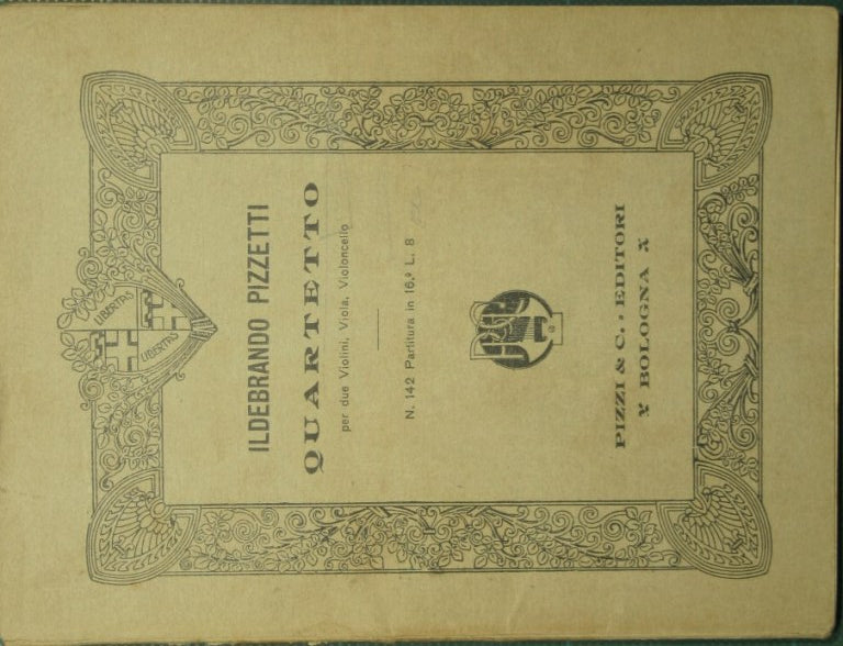 Quartetto in La Maggiore per 2 violini, viola e violoncello