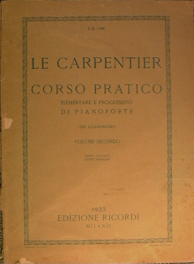Corso pratico elementare e progressivo di pianoforte.Volume secondo