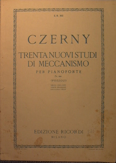 Treinta nuevos estudios sobre el mecanismo del piano.