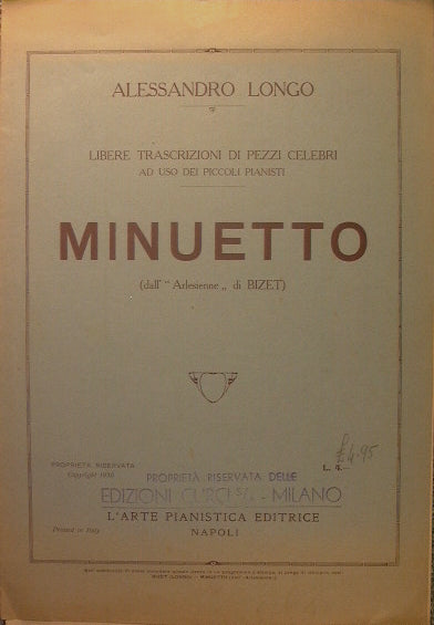 Minueto de la Arlesiana de Bizet