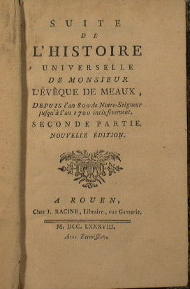 Suite de l'histoire universelle