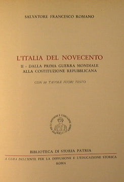 Italia del siglo XX. De la Primera Guerra Mundial a la Constitución republicana