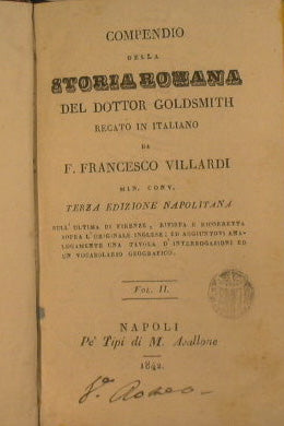 Compendio de historia romana del Dr. Goldsmith.