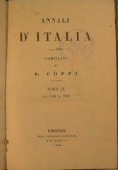 Anales de Italia - Volumen IX de 1846 a 1847.