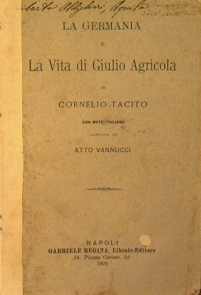 Alemania y la vida de Giulio Agricola de Cornelio Tácito