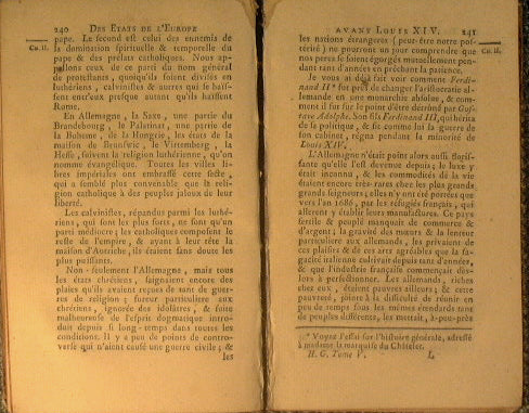 Essai sur l'historie Générale, et sur les moeurs et l'esprit des Nations, depuis charlemagne jusqu'a nos jours. (tome cinquiieme)