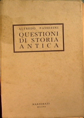 Questioni di storia antica