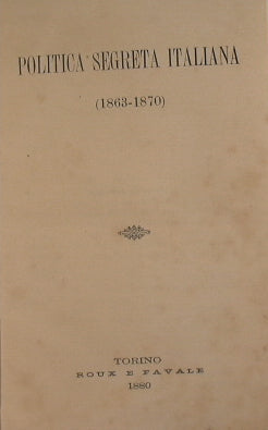 Política secreta italiana (1863 - 1870)