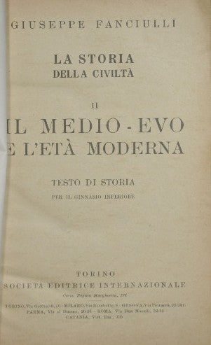 Il Medioevo e l'età moderna