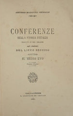 Conferences on the history of Italy. The middle Ages