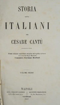 History of the Italians. Vol. I