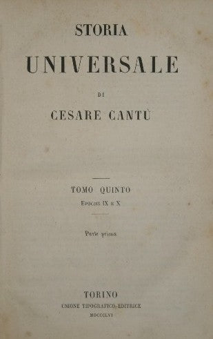 Universal History by Cesare Cantù. Vol. V