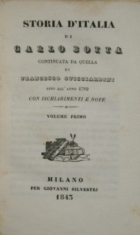Storia d'Italia di Carlo Botta. Vol. I