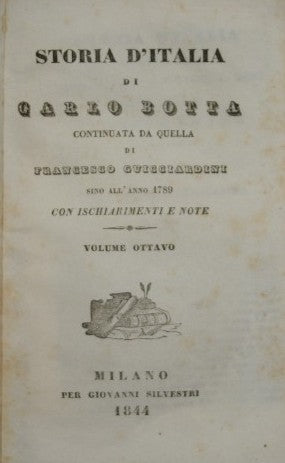 Historia de Italia de Carlo Botta. Volumen VIII
