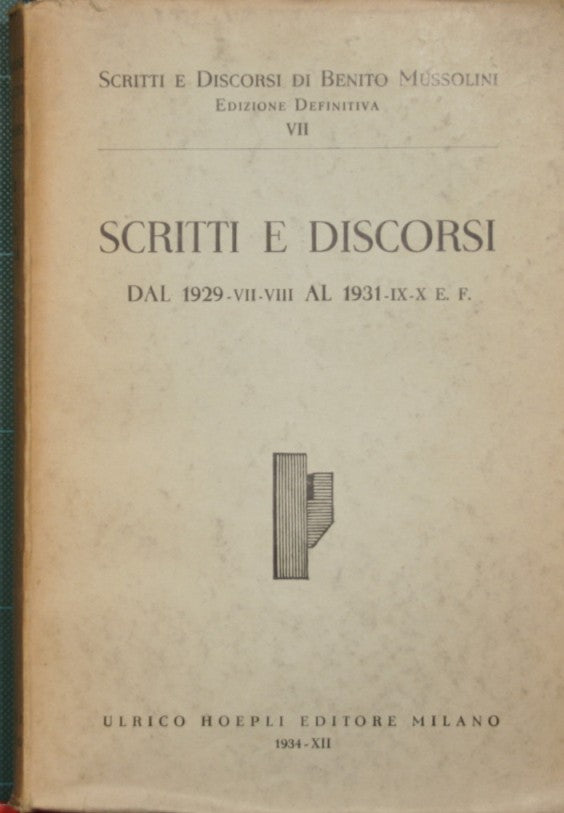 Writings and speeches - From 1929 to 1931