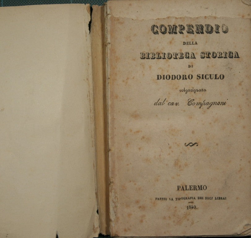 Compendium of the historical library of Diodorus Siculus