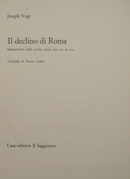 Il declino di Roma