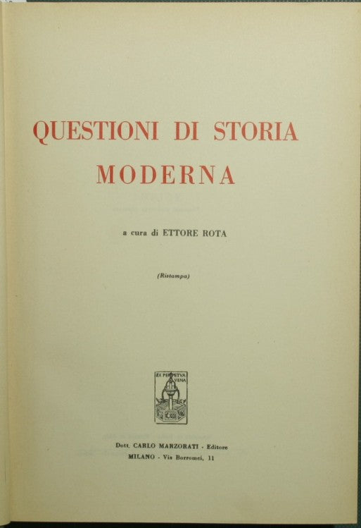 Questioni di storia moderna