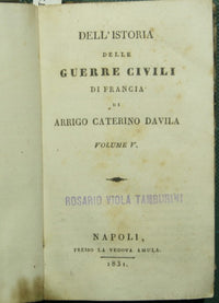 Dell'istoria delle guerre civili di Francia. Vol. V