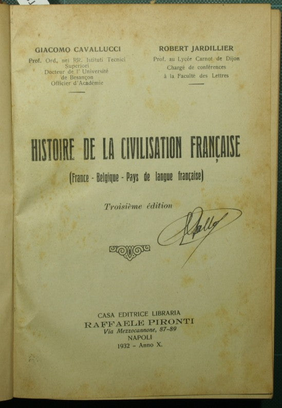 Historia de la civilización francesa.