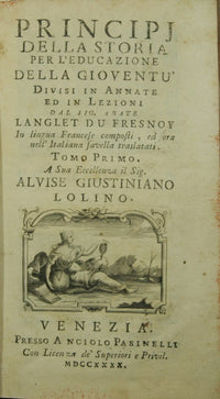 Principles of history for the education of youth. Vols. I-II-IV-VI-VII (part I and II)