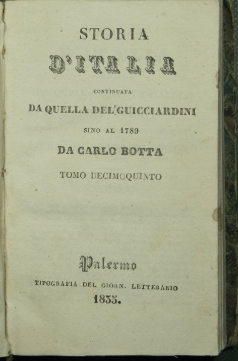 Storia d'Italia continuata da quella del Guicciardini sino al 1789 - Vol. XV