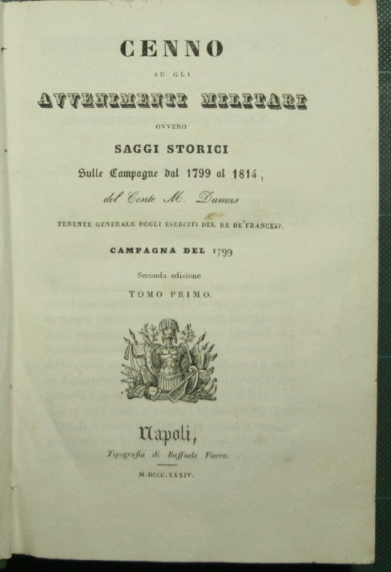Cenno su gli avvenimenti militari, ovvero saggi storici sulle campagne dal 1799 al 1814