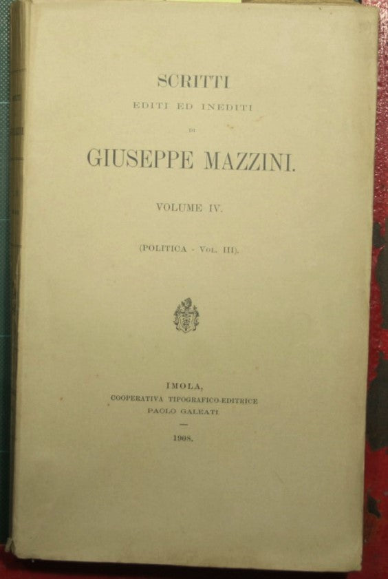 Published and unpublished political writings - Vol. III