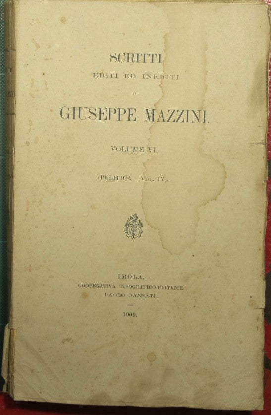 Published and unpublished political writings - Vol. IV
