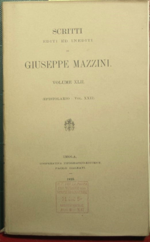 Epistolario - Vol. XXII