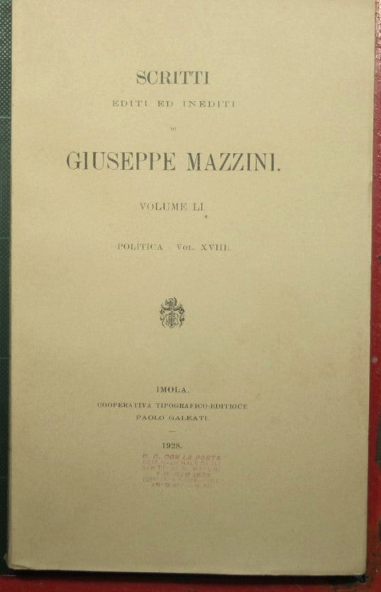Published and unpublished political writings - Vol. XVIII