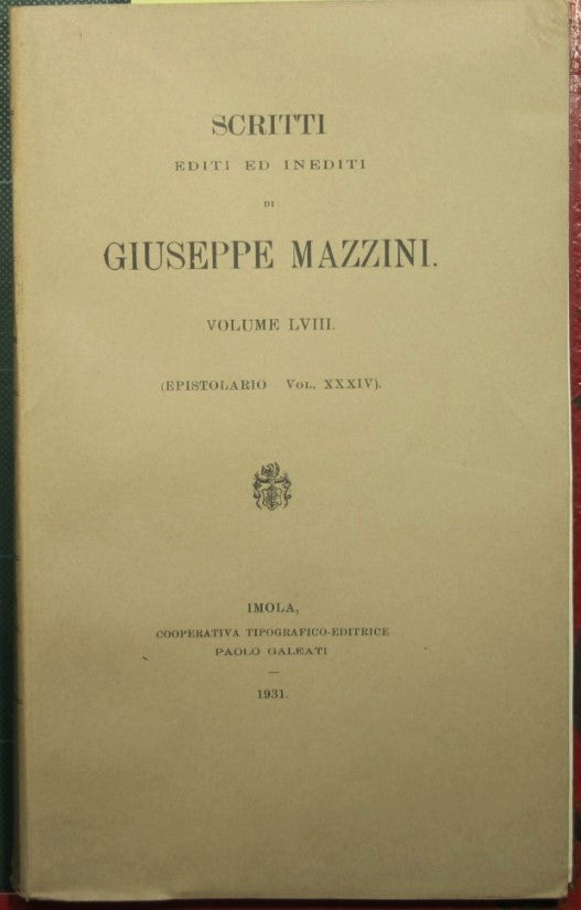 Epistolario - Vol. XXXIV