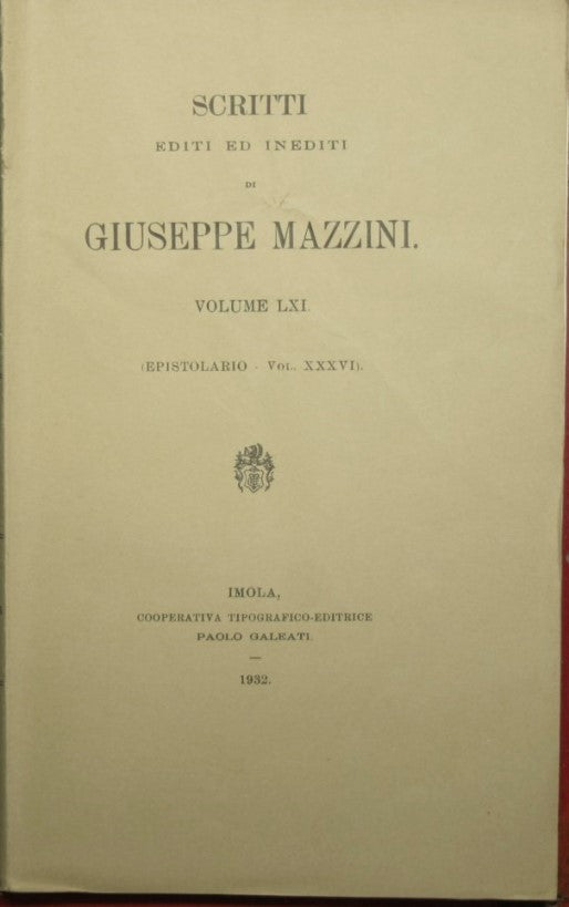 Epistolario - Vol. XXXVI