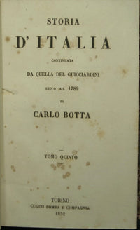 Storia d'Italia continuata da quella del Guicciardini sino al 1789 - Voll. V e VI